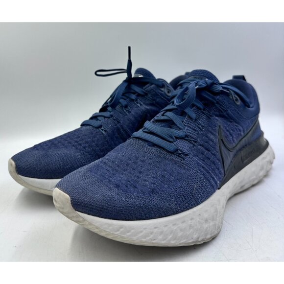 Nike Mens Blue Mesh React Infinity Run Lace Up Athletic Shoes Sneakers Size 12 - Picture 1 of 9